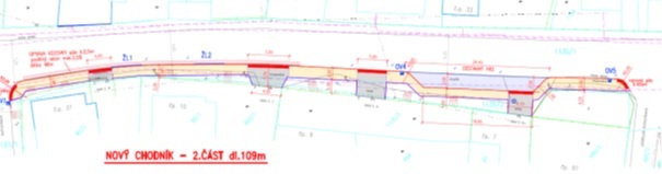 NÁZEV PROJEKTU:  Chodník podél sil. III/1149 v obci Felbabka  II. etapa