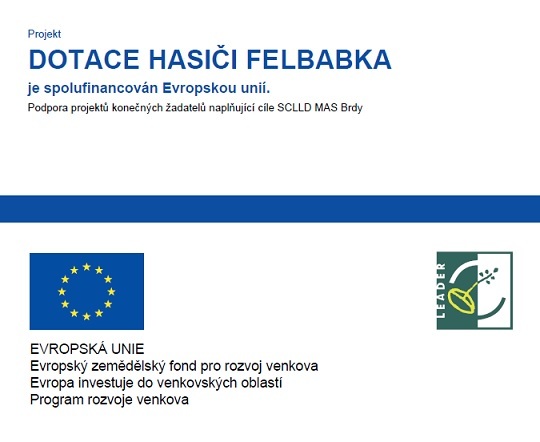 Dotace hasiči Felbabka je spolufinancována EU